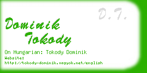 dominik tokody business card